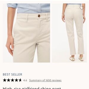 JCrew High-Rise Girlfriend Chino Pants